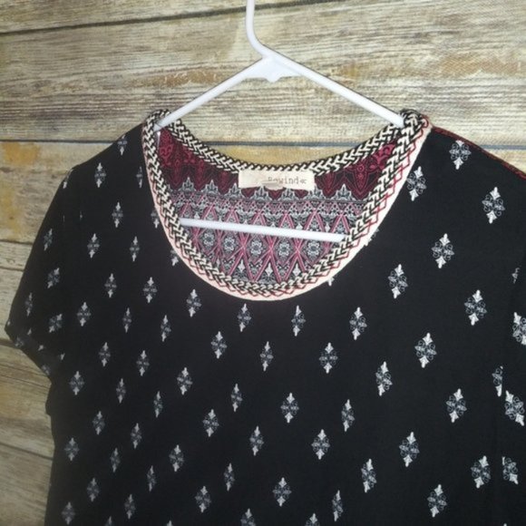 ⬇️ Rewind Boho Aztec Pattern Blouse LARGE - Picture 5 of 9